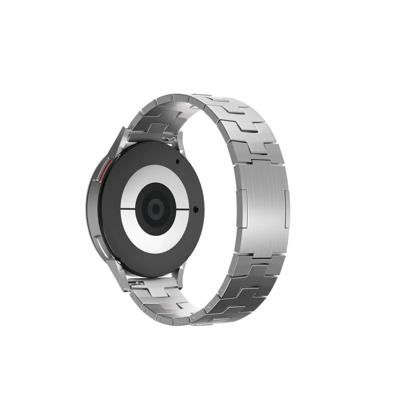 Amazfit Bip Max Gebürstetes Titanarmband (Flache Schließe) (Silber)