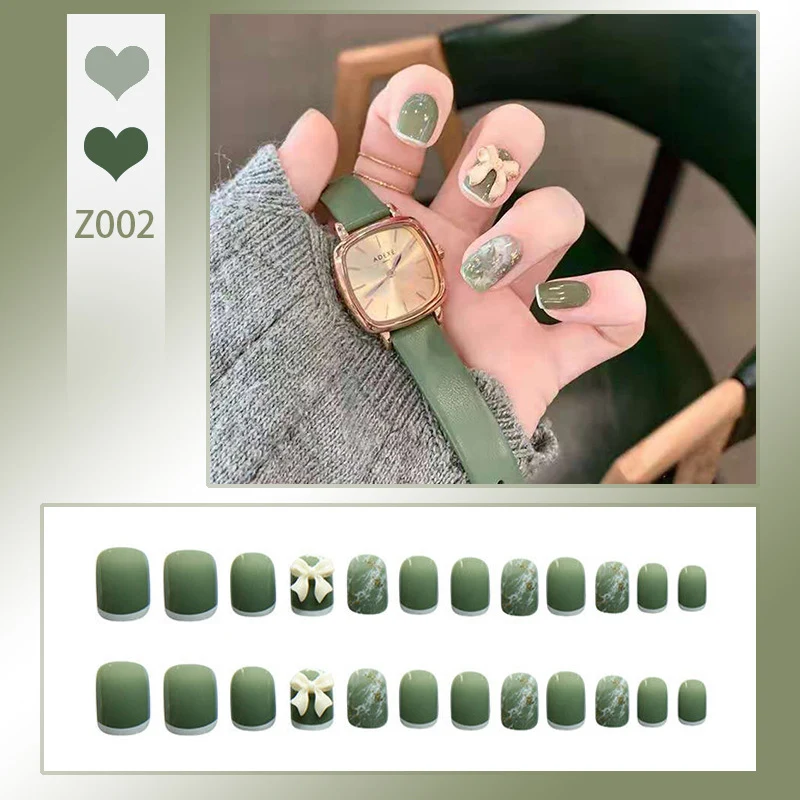 Premium Marmor Press-On Nagelset