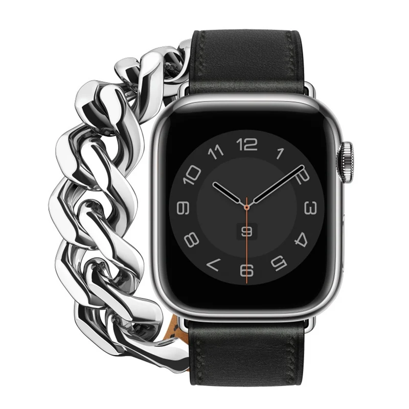 Sehr gepflegt Universell Apple Echtes Leder armband
