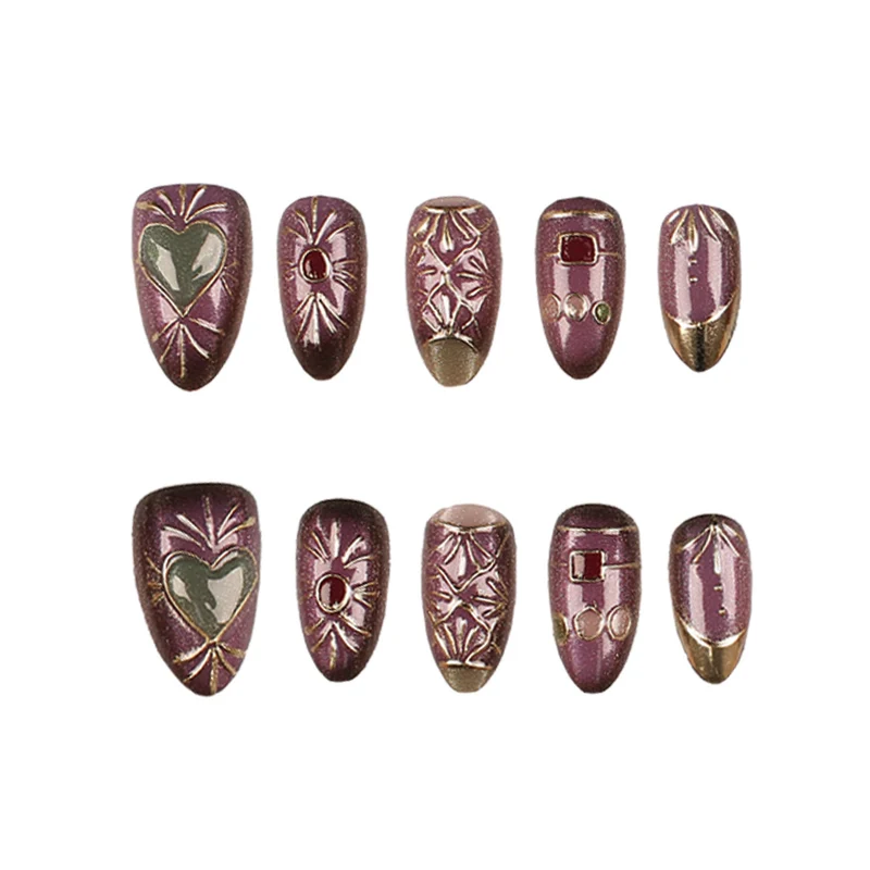 Dekoratives Press-On-Nagelspitzen-Set