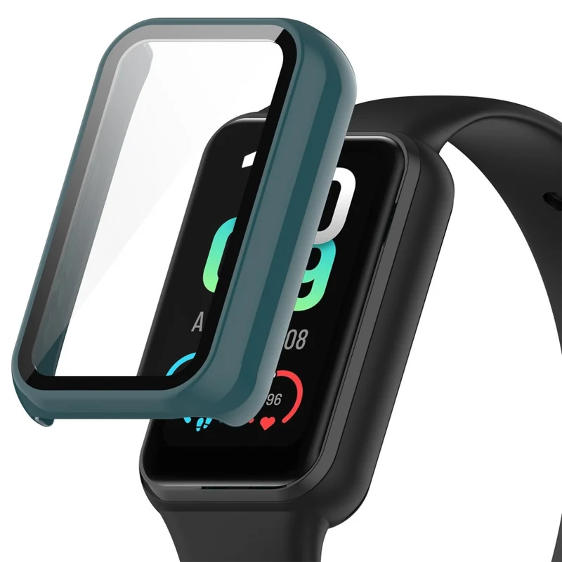 Auffallend Stilvoll Amazfit Band 7 Hülle mit Displayschutz in Plastik und Gehärtetes Glas
