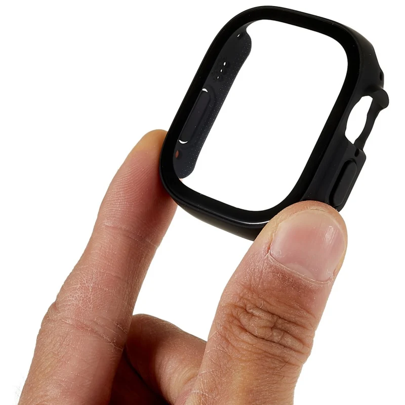 Unglaublich Modisch Apple Watch Ultra Hülle mit Displayschutz in Plastik und Gehärtetes Glas
