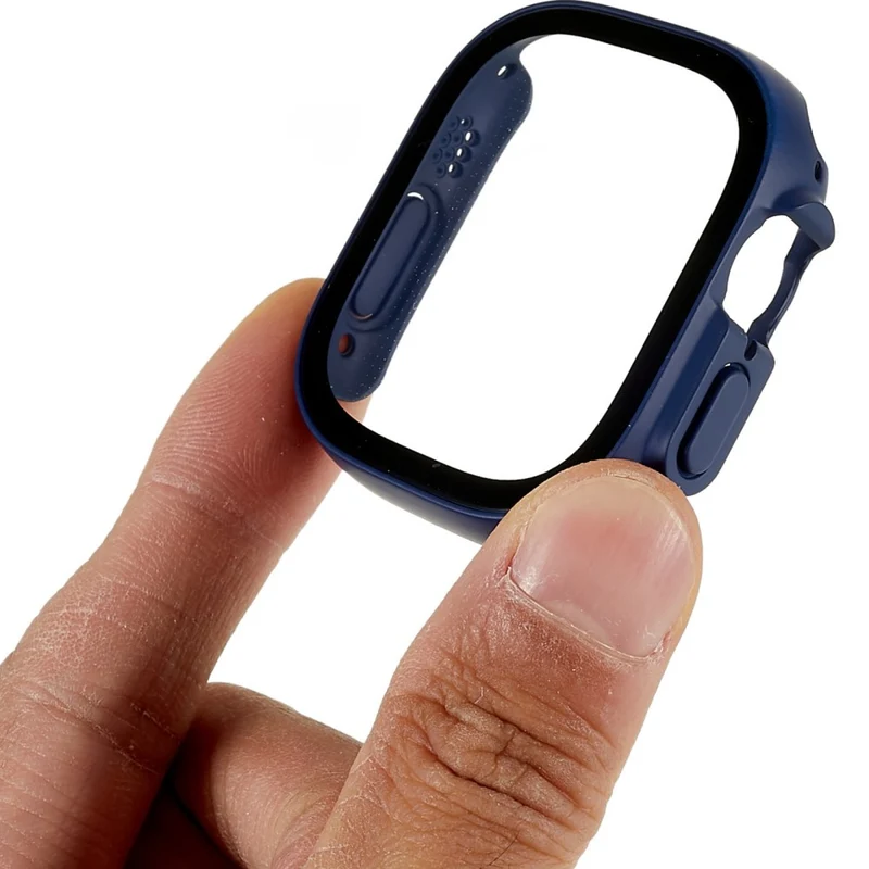 Unglaublich Modisch Apple Watch Ultra Hülle mit Displayschutz in Plastik und Gehärtetes Glas