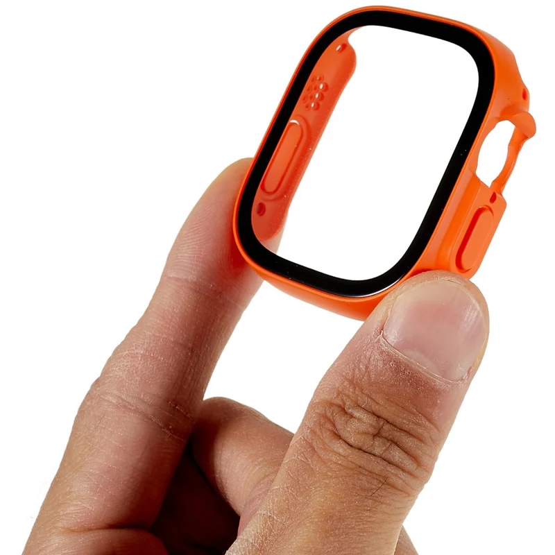 Unglaublich Modisch Apple Watch Ultra Hülle mit Displayschutz in Plastik und Gehärtetes Glas