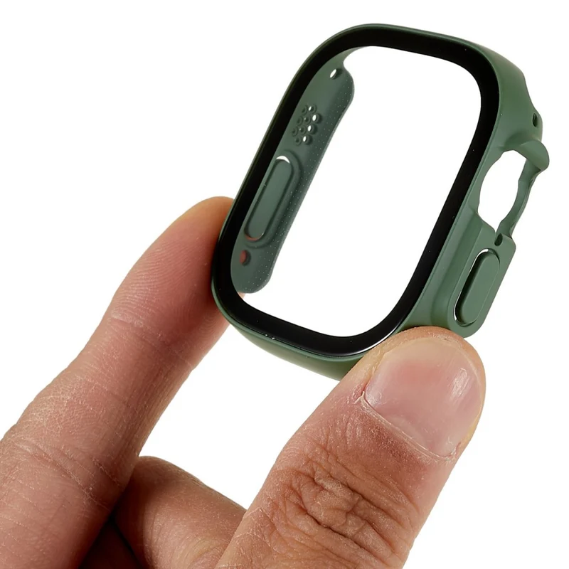 Unglaublich Modisch Apple Watch Ultra Hülle mit Displayschutz in Plastik und Gehärtetes Glas
