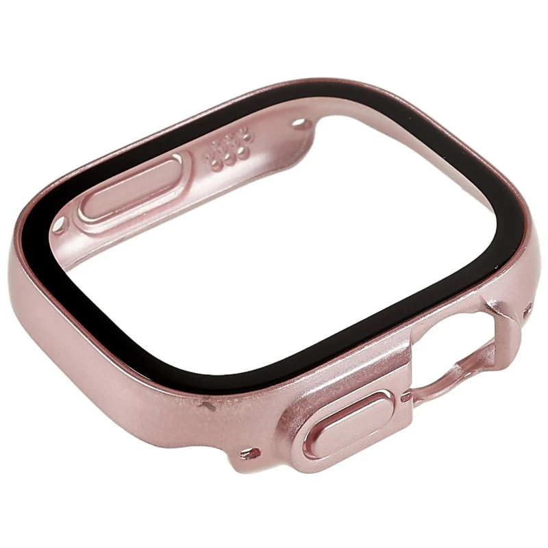 Unglaublich Modisch Apple Watch Ultra Hülle mit Displayschutz in Plastik und Gehärtetes Glas