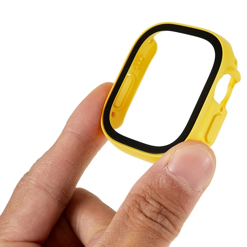 Unglaublich Modisch Apple Watch Ultra Hülle mit Displayschutz in Plastik und Gehärtetes Glas