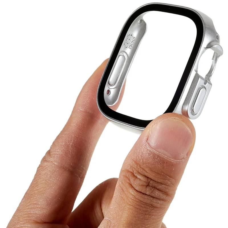 Unglaublich Modisch Apple Watch Ultra Hülle mit Displayschutz in Plastik und Gehärtetes Glas