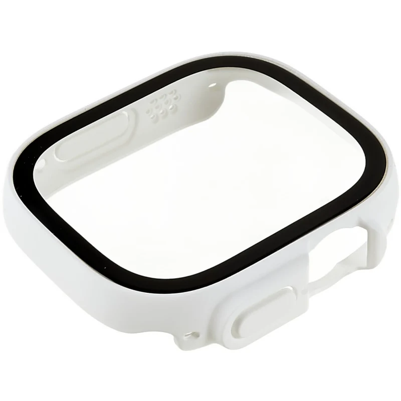 Unglaublich Modisch Apple Watch Ultra Hülle mit Displayschutz in Plastik und Gehärtetes Glas