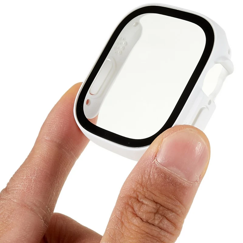 Unglaublich Modisch Apple Watch Ultra Hülle mit Displayschutz in Plastik und Gehärtetes Glas