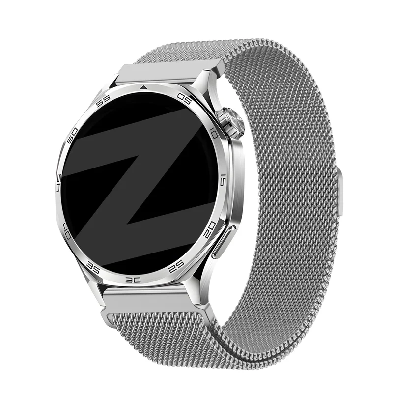 Bandz Amazfit Bip Max Milanese Armband 'Easy Fit' (Silber)
