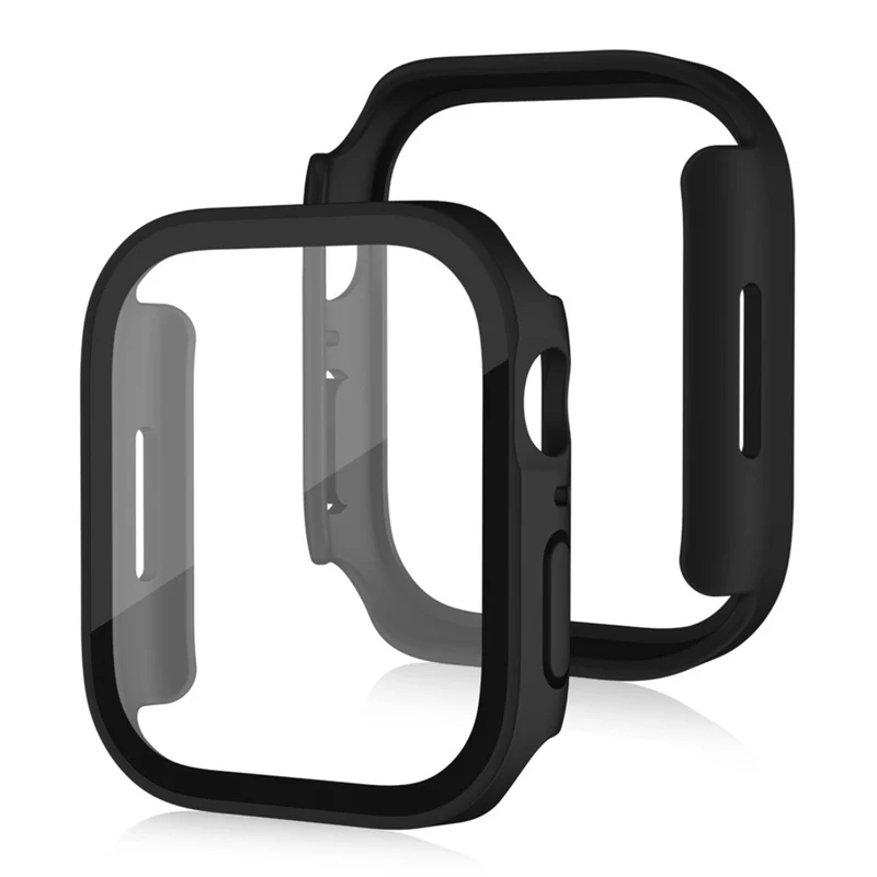 Super Gut Apple Watch Series 8 (45mm) / Apple Watch Series 7 45mm Universell Hülle mit Displayschutz in Plastik und Gehärtetes Glas
