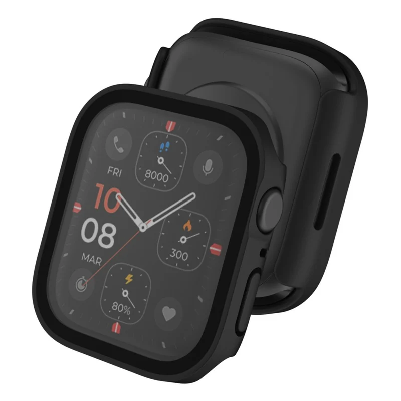 Super Gut Apple Watch Series 8 (45mm) / Apple Watch Series 7 45mm Universell Hülle mit Displayschutz in Plastik und Gehärtetes Glas