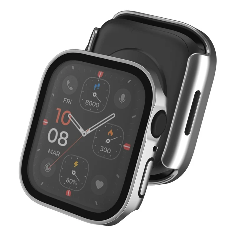 Super Gut Apple Watch Series 8 (45mm) / Apple Watch Series 7 45mm Universell Hülle mit Displayschutz in Plastik und Gehärtetes Glas