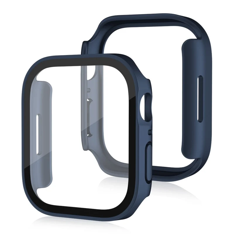Super Gut Apple Watch Series 8 (45mm) / Apple Watch Series 7 45mm Universell Hülle mit Displayschutz in Plastik und Gehärtetes Glas