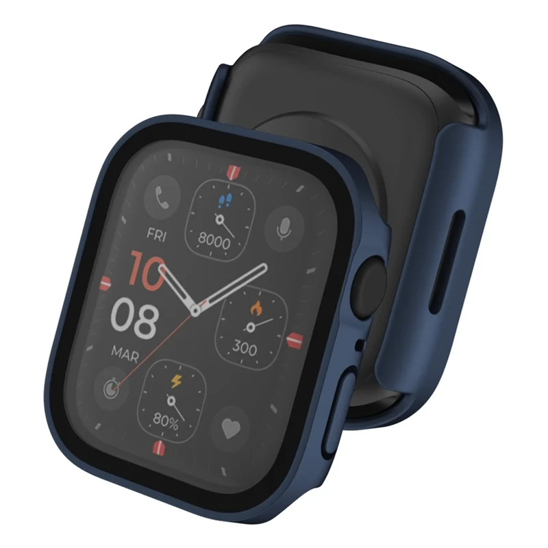 Super Gut Apple Watch Series 8 (45mm) / Apple Watch Series 7 45mm Universell Hülle mit Displayschutz in Plastik und Gehärtetes Glas