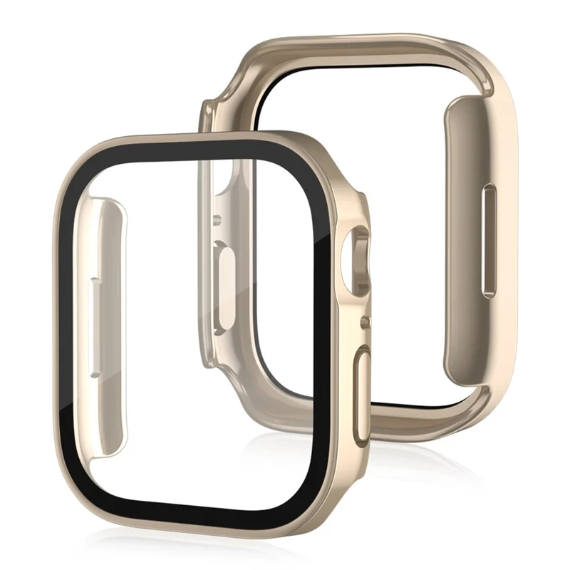 Super Gut Apple Watch Series 8 (45mm) / Apple Watch Series 7 45mm Universell Hülle mit Displayschutz in Plastik und Gehärtetes Glas