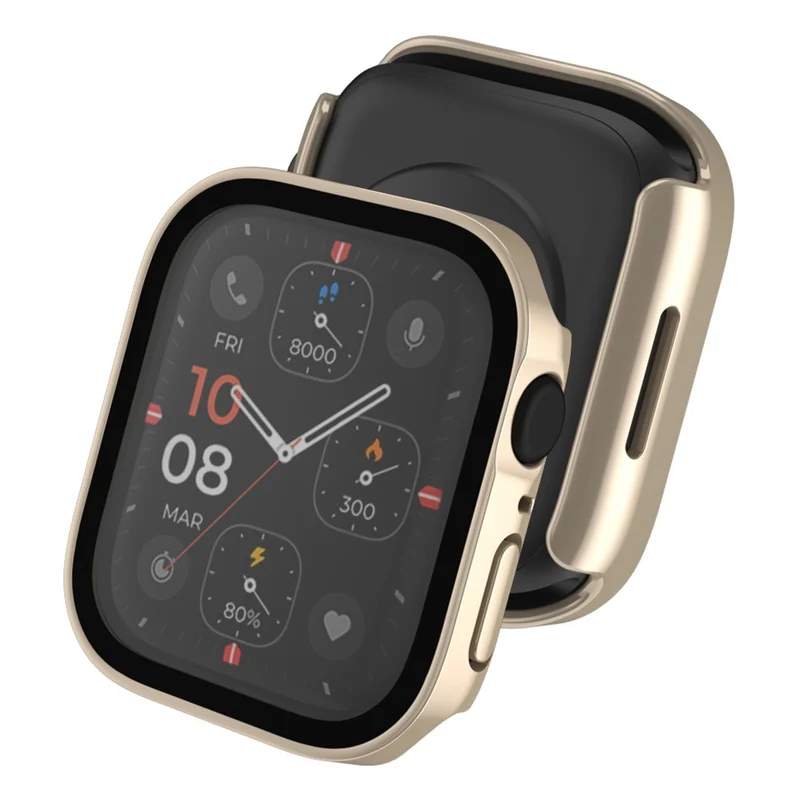 Super Gut Apple Watch Series 8 (45mm) / Apple Watch Series 7 45mm Universell Hülle mit Displayschutz in Plastik und Gehärtetes Glas