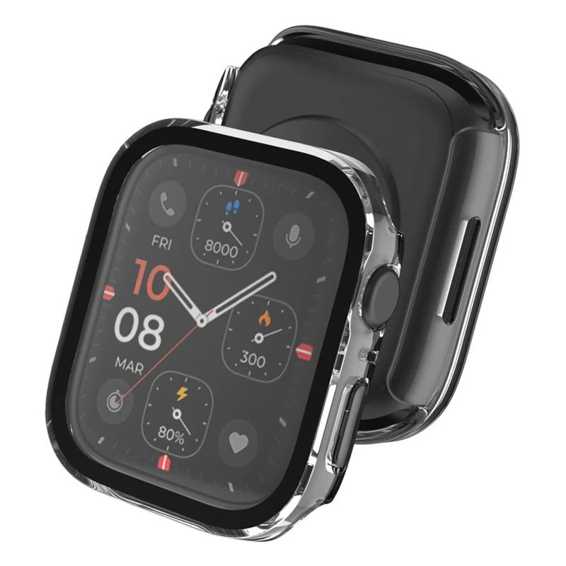 Super Gut Apple Watch Series 8 (45mm) / Apple Watch Series 7 45mm Universell Hülle mit Displayschutz in Plastik und Gehärtetes Glas
