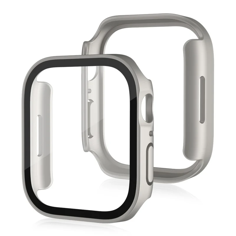 Super Gut Apple Watch Series 8 (45mm) / Apple Watch Series 7 45mm Universell Hülle mit Displayschutz in Plastik und Gehärtetes Glas