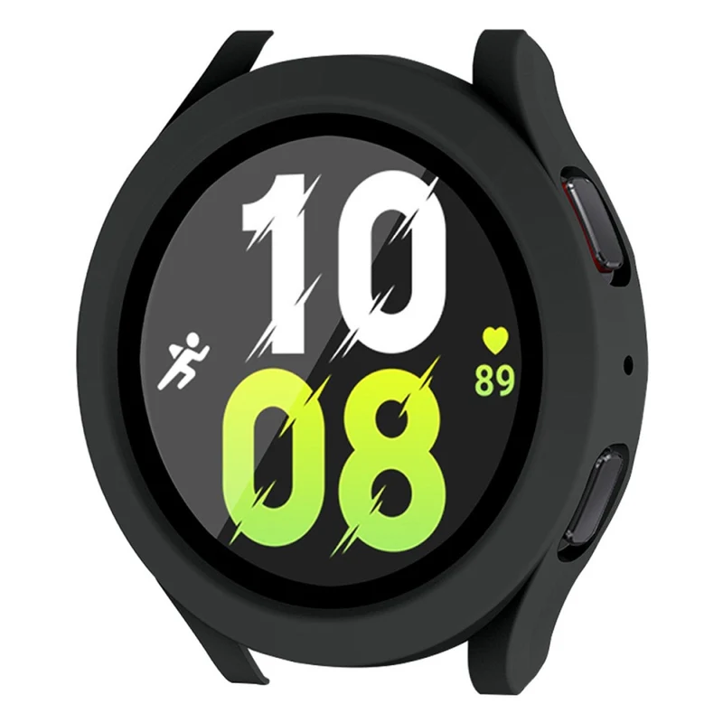 Auffallend Stilvoll Samsung Galaxy Watch 5 (44mm) / Samsung Galaxy Watch 4 (44mm) Universell Hülle mit Displayschutz in Plastik und Gehärtetes Glas