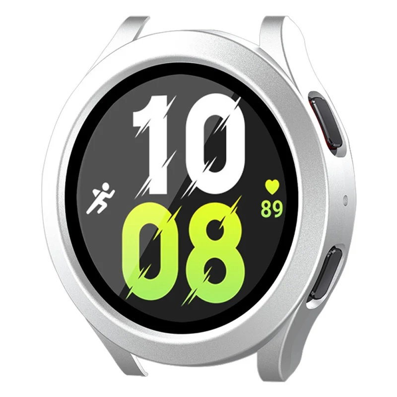 Auffallend Stilvoll Samsung Galaxy Watch 5 (44mm) / Samsung Galaxy Watch 4 (44mm) Universell Hülle mit Displayschutz in Plastik und Gehärtetes Glas