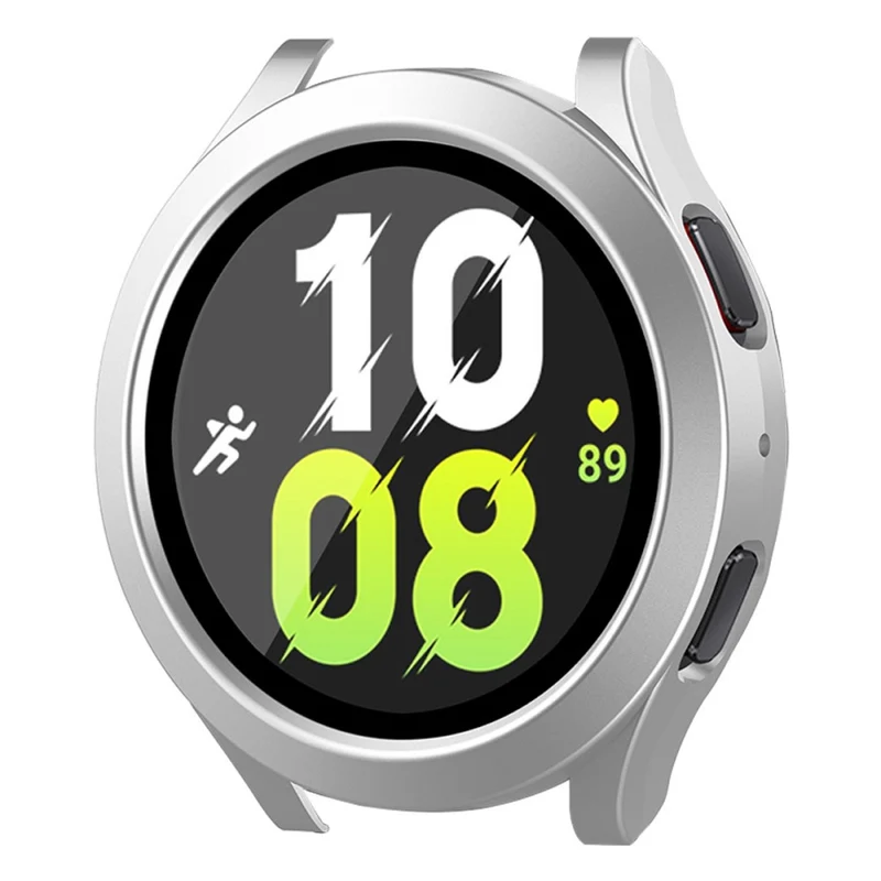 Auffallend Stilvoll Samsung Galaxy Watch 5 (44mm) / Samsung Galaxy Watch 4 (44mm) Universell Hülle mit Displayschutz in Plastik und Gehärtetes Glas