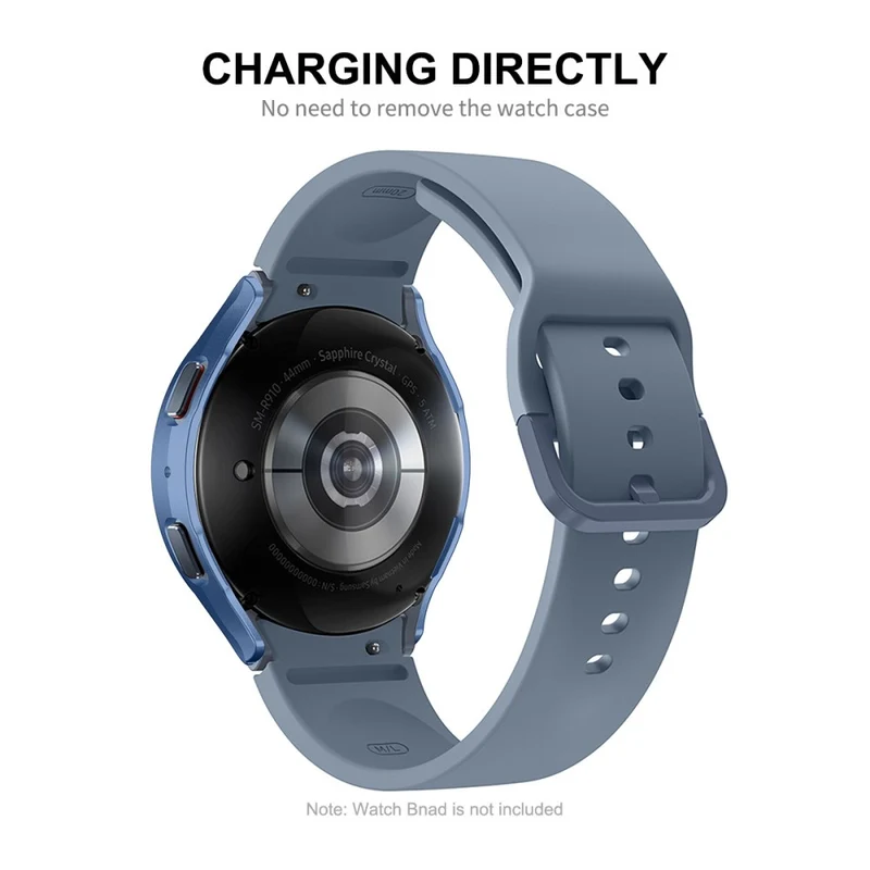 Auffallend Gut Samsung Galaxy Watch 5 (40mm) / Samsung Galaxy Watch 4 (40mm) Universell Hülle mit Displayschutz in Plastik und Gehärtetes Glas