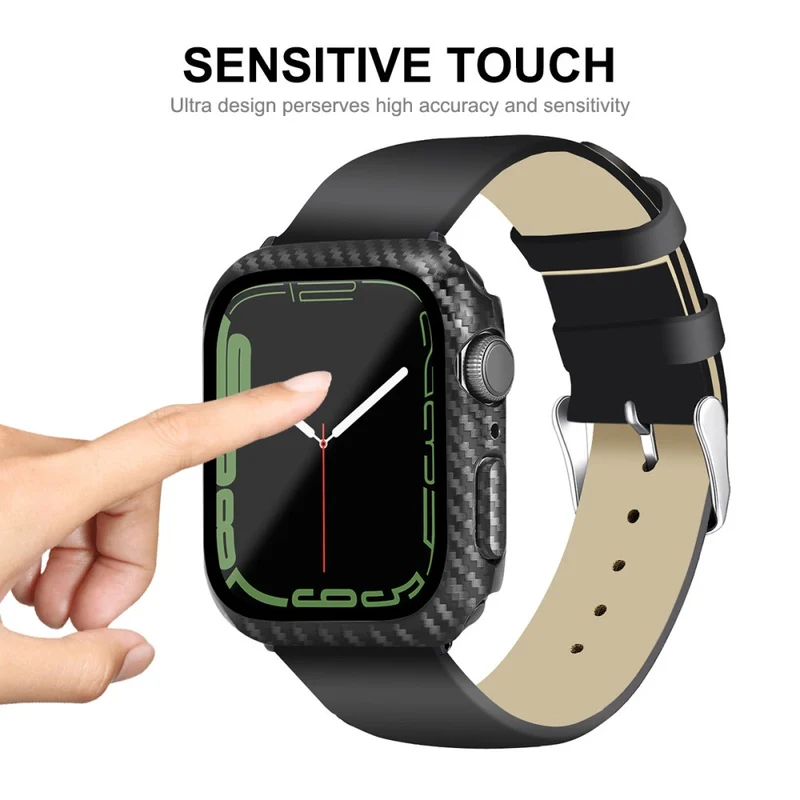 Großartig Apple Watch Series 8 (41mm) / Apple Watch Series 7 41mm Universell Hülle mit Displayschutz in Plastik und Gehärtetes Glas