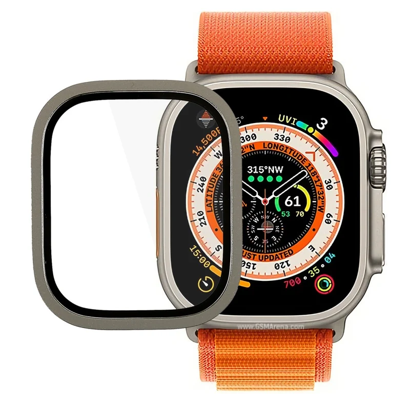 Absolut Gut Apple Watch Ultra Hülle mit Displayschutz in Metall und Gehärtetes Glas
