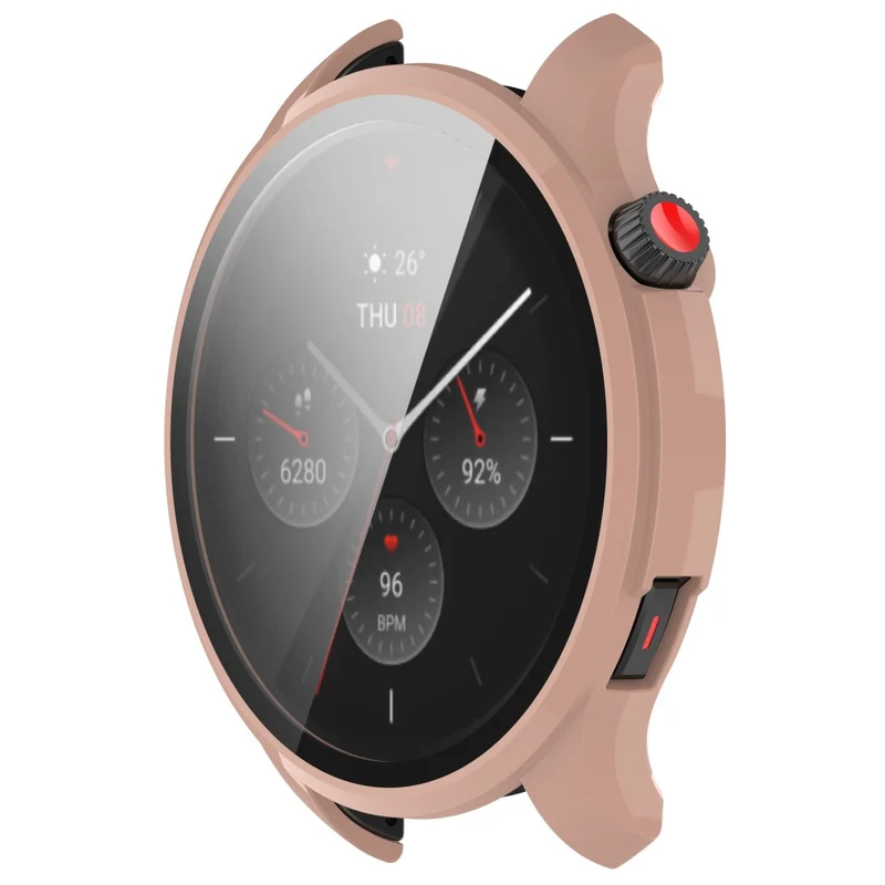 Auffallend Stilvoll Amazfit GTR 4 Hülle mit Displayschutz in Plastik und Gehärtetes Glas