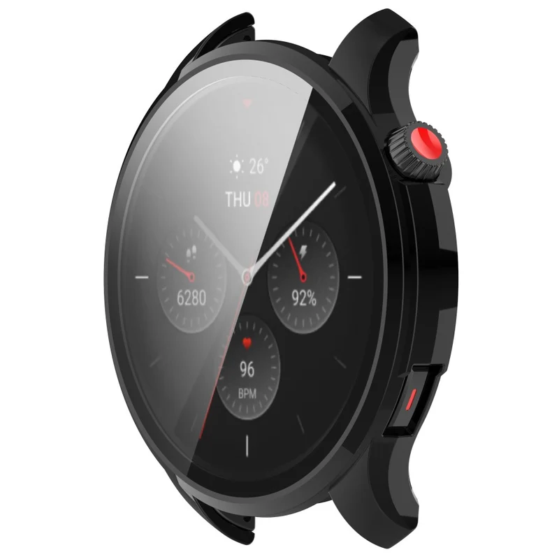 Auffallend Stilvoll Amazfit GTR 4 Hülle mit Displayschutz in Plastik und Gehärtetes Glas