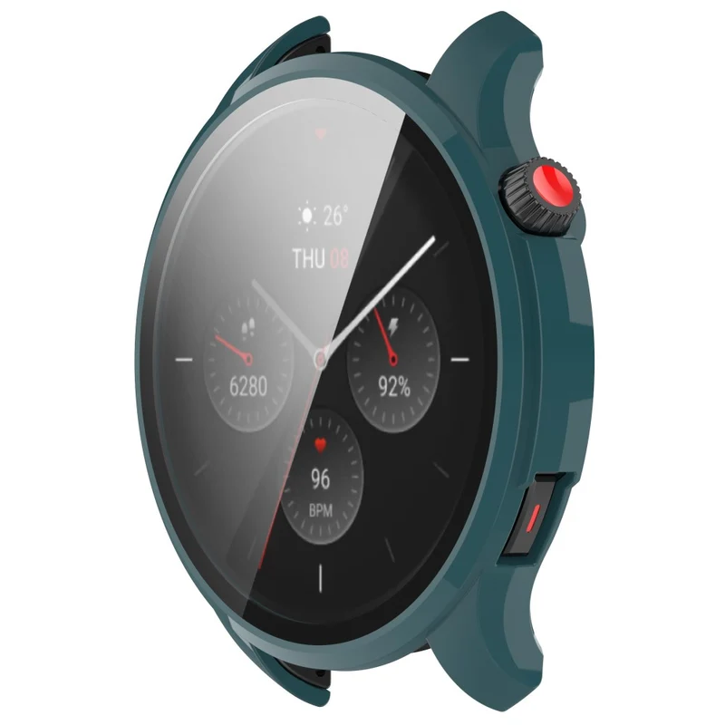 Auffallend Stilvoll Amazfit GTR 4 Hülle mit Displayschutz in Plastik und Gehärtetes Glas