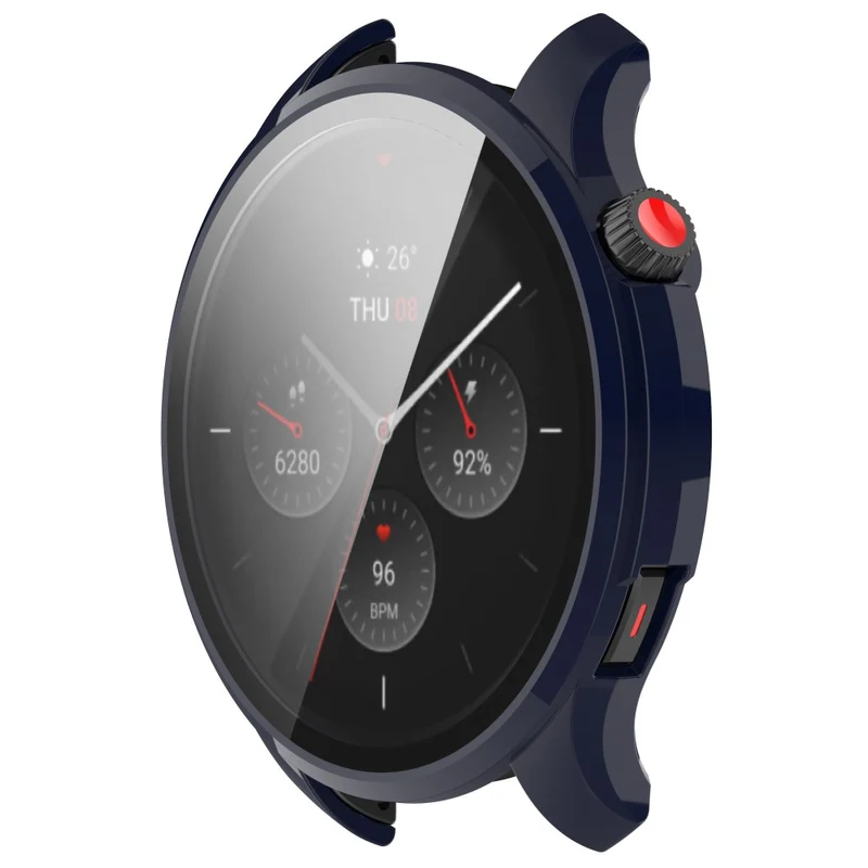 Auffallend Stilvoll Amazfit GTR 4 Hülle mit Displayschutz in Plastik und Gehärtetes Glas