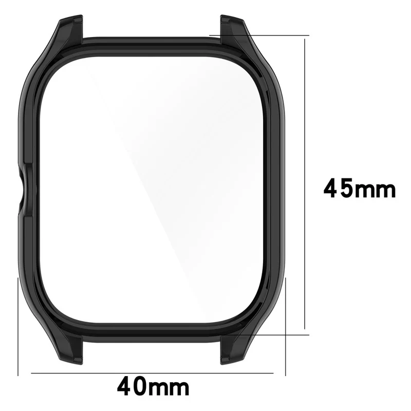Super Stylisch Amazfit GTS 4 Hülle mit Displayschutz in Plastik und Gehärtetes Glas