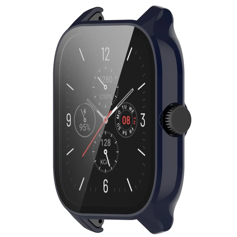 Super Stylisch Amazfit GTS 4 Hülle mit Displayschutz in Plastik und Gehärtetes Glas