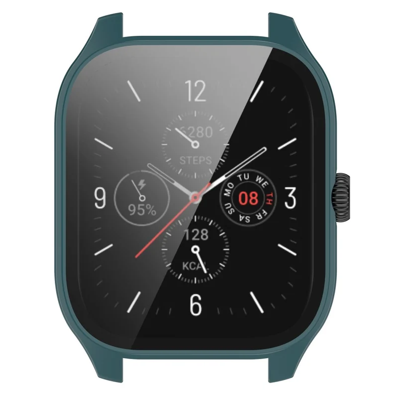 Super Stylisch Amazfit GTS 4 Hülle mit Displayschutz in Plastik und Gehärtetes Glas