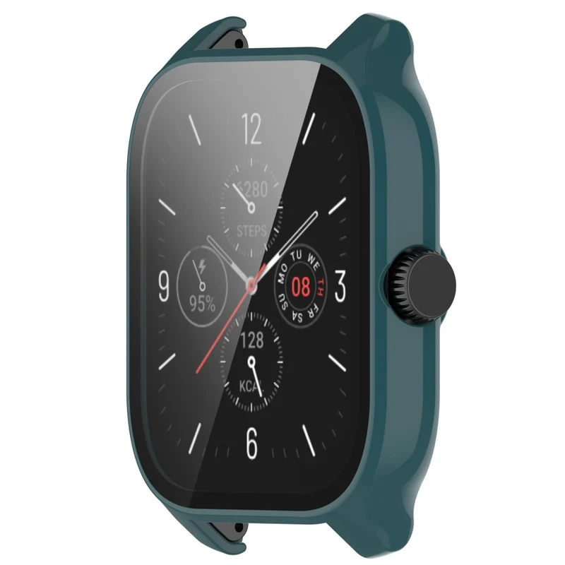 Super Stylisch Amazfit GTS 4 Hülle mit Displayschutz in Plastik und Gehärtetes Glas