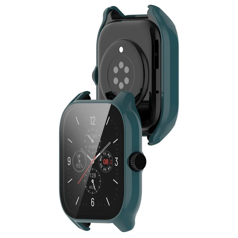 Super Stylisch Amazfit GTS 4 Hülle mit Displayschutz in Plastik und Gehärtetes Glas
