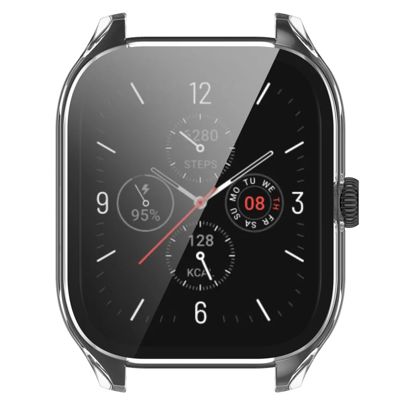 Super Stylisch Amazfit GTS 4 Hülle mit Displayschutz in Plastik und Gehärtetes Glas