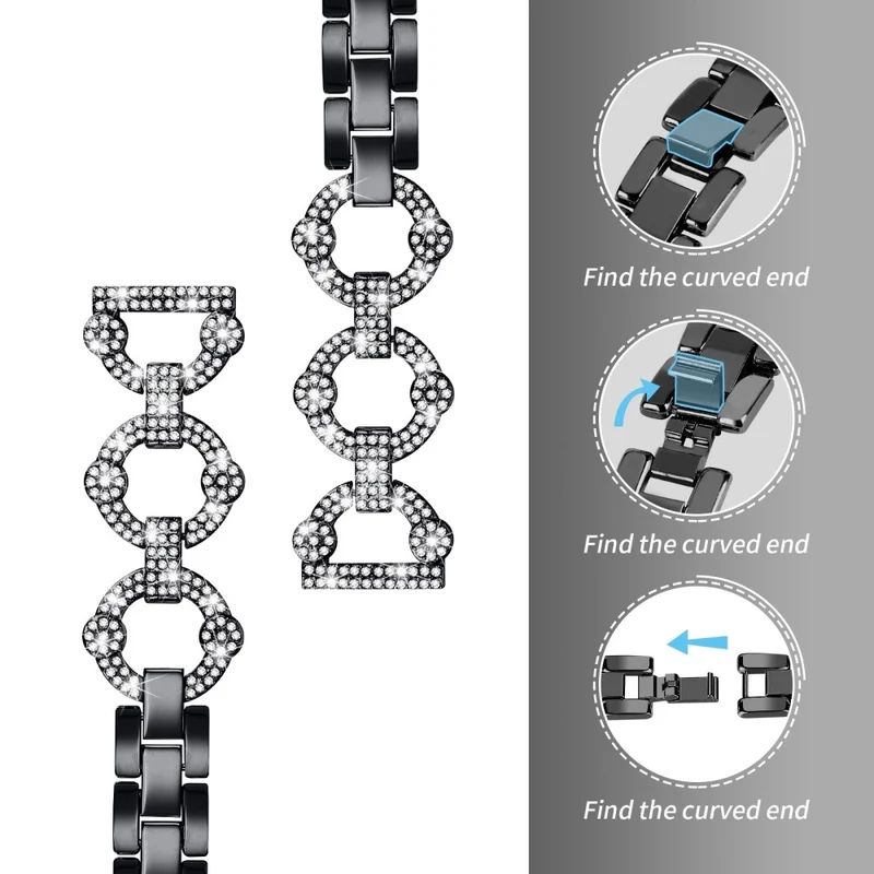 Absolut stark Universell Samsung Metall und Strass armband