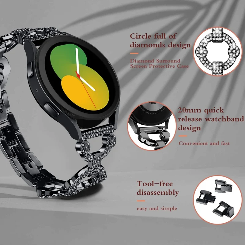 Absolut stark Universell Samsung Metall und Strass armband