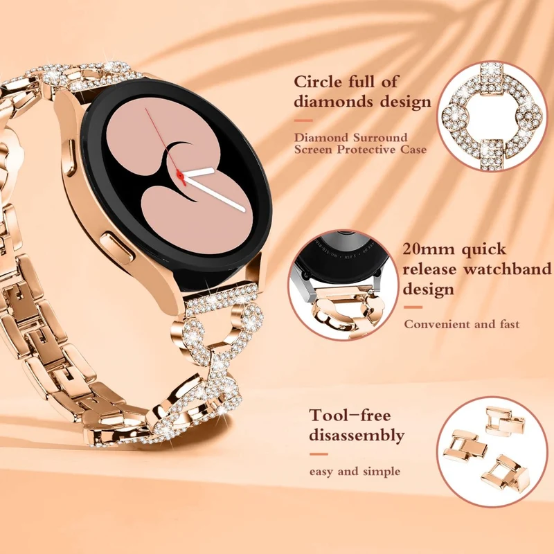 Absolut stark Universell Samsung Metall und Strass armband