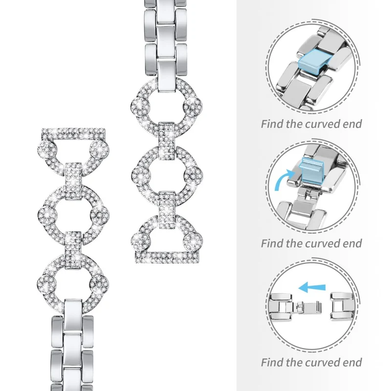Absolut stark Universell Samsung Metall und Strass armband