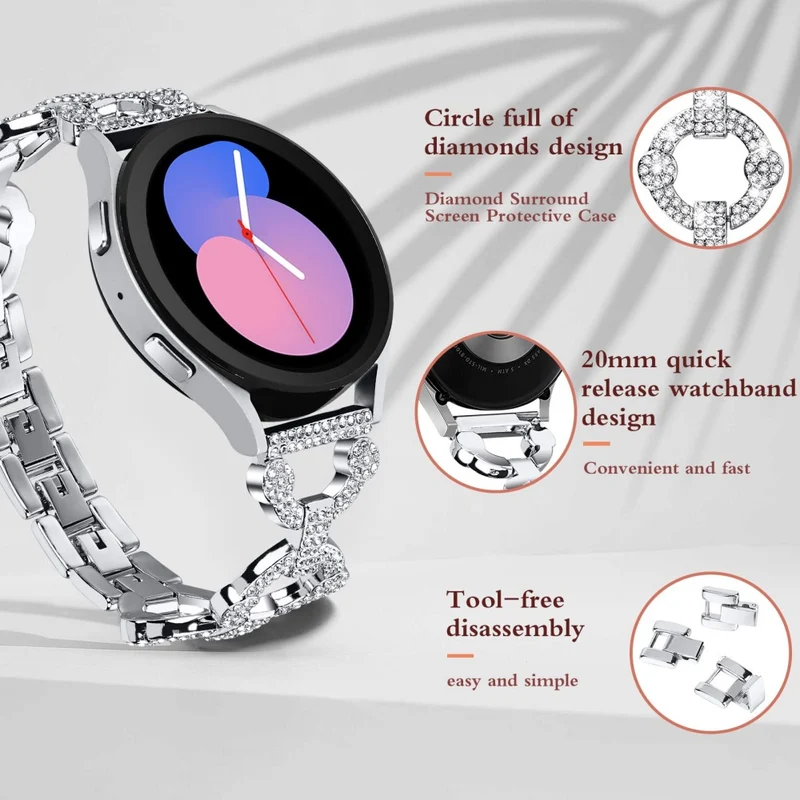Absolut stark Universell Samsung Metall und Strass armband