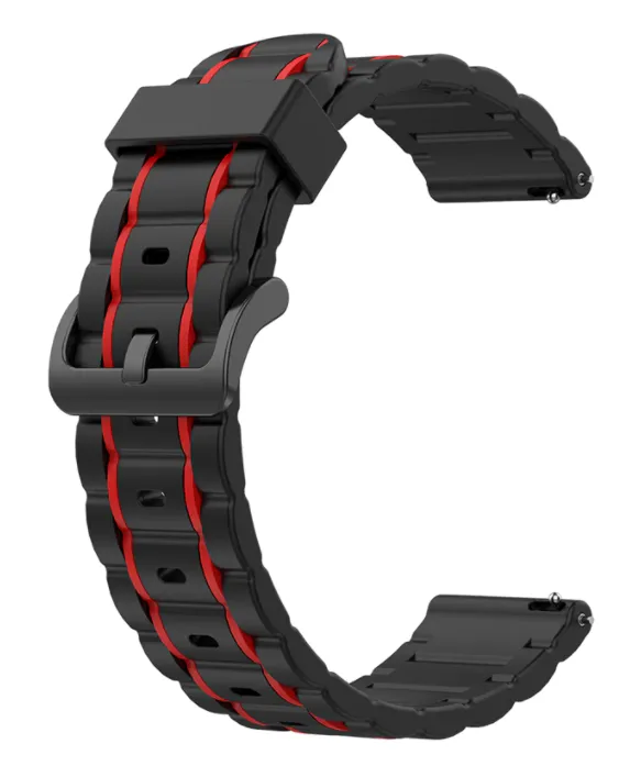 Amazfit Bip Max Sportarmband mit Schnalle (Schwarz/Rot)