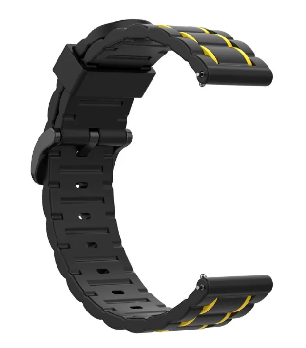 Amazfit Bip Max Sportarmband mit Schnalle (Schwarz/Gelb)