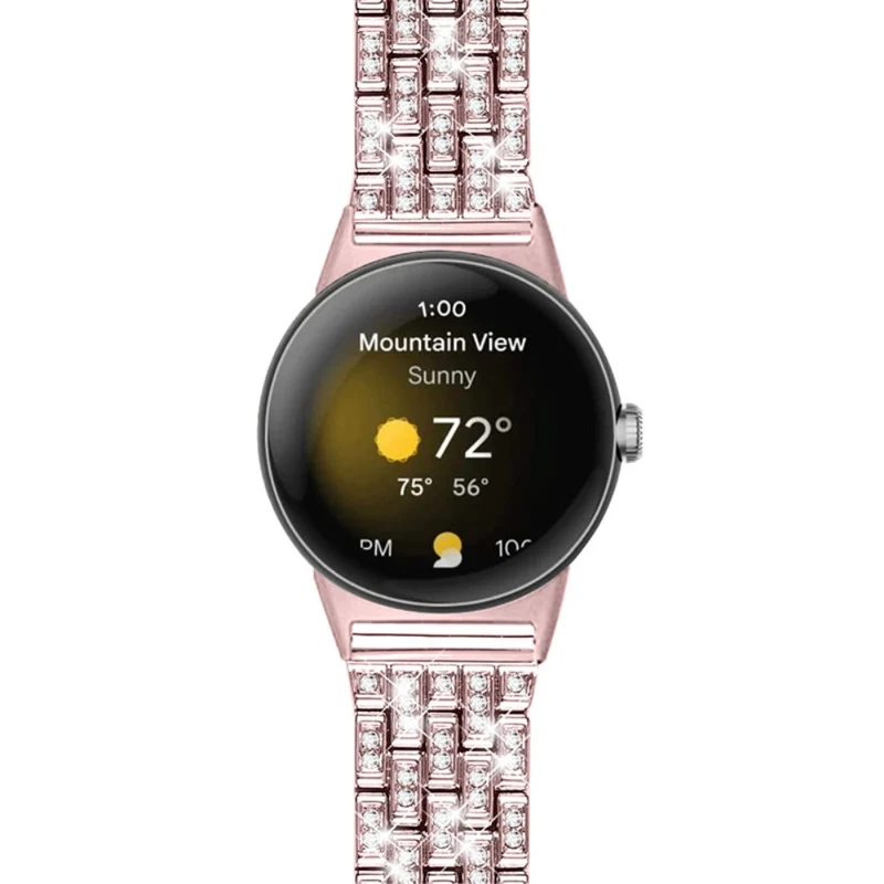 Super elegant Google Pixel Watch Metall und Strass armband