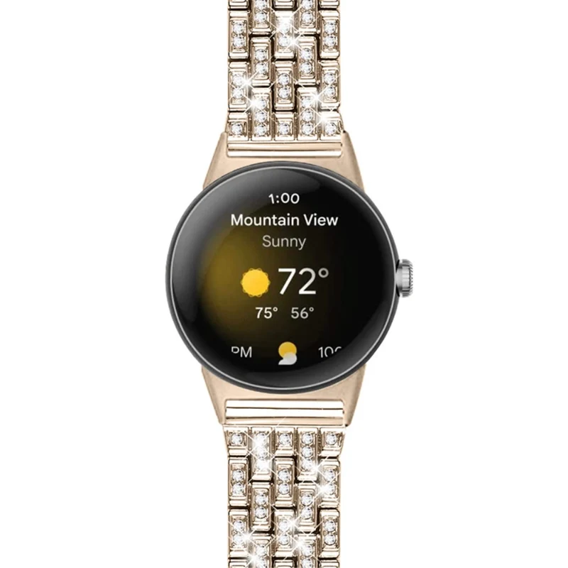 Super elegant Google Pixel Watch Metall und Strass armband