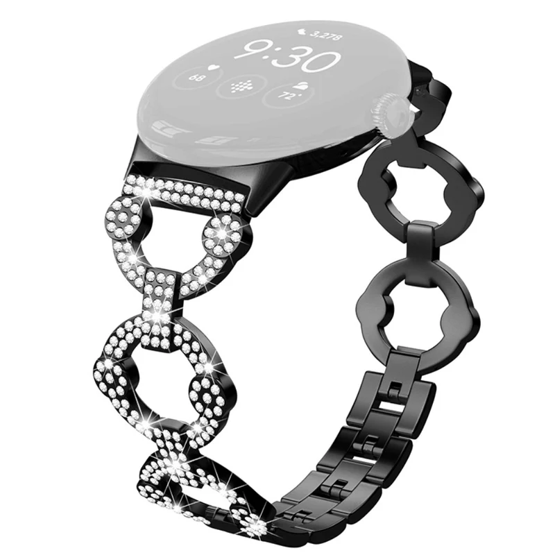 Elegant Google Pixel Watch Metall und Strass armband